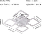 Plafoniera - Telaio in acrilico bianco, Luce bianca