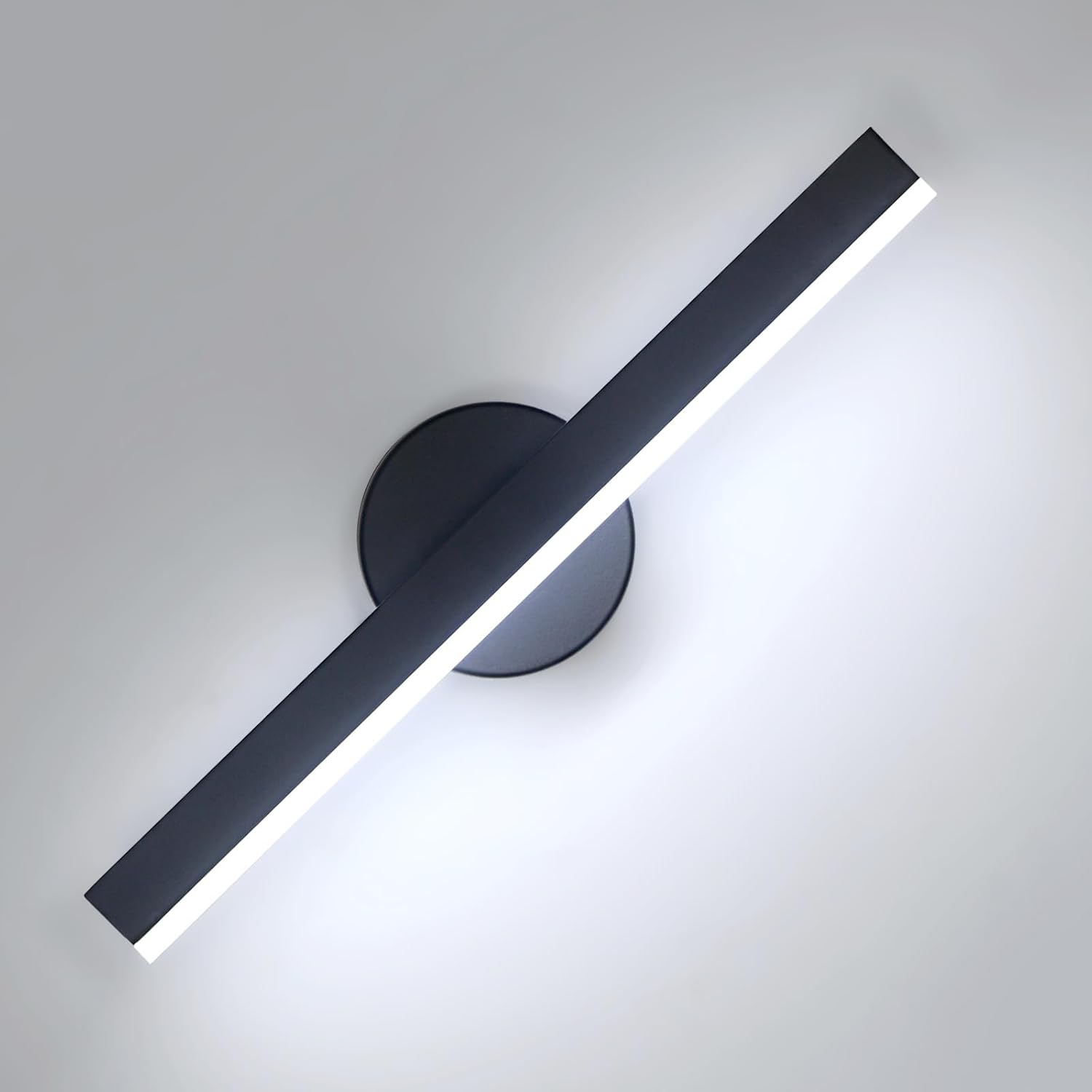 Wall Light - Black Acrylic Frame, White Light