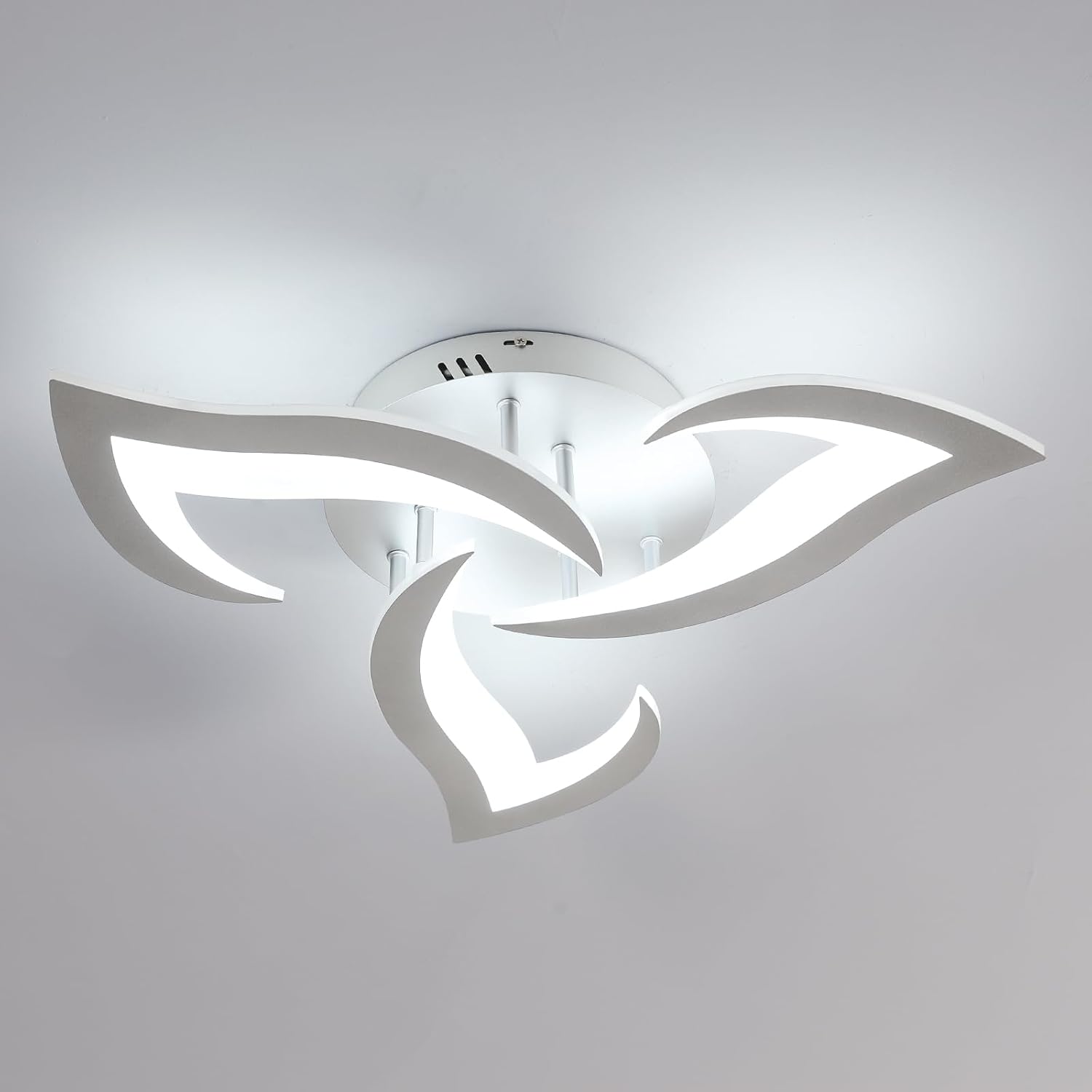 Ceiling Light - White Acrylic Frame, White Light