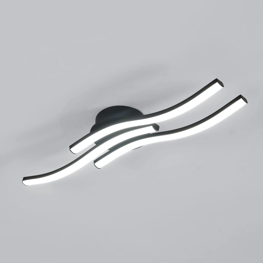 Ceiling Light - Black Aluminium Frame, White Light