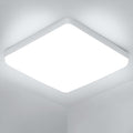 Ceiling Light - White Plastic Frame, White Light