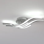 Ceiling Light - Silver Aluminium Frame, White Light