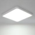 Ceiling Light - White Plastic Frame, White Light