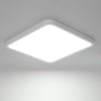 Ceiling Light - White Plastic Frame, White Light