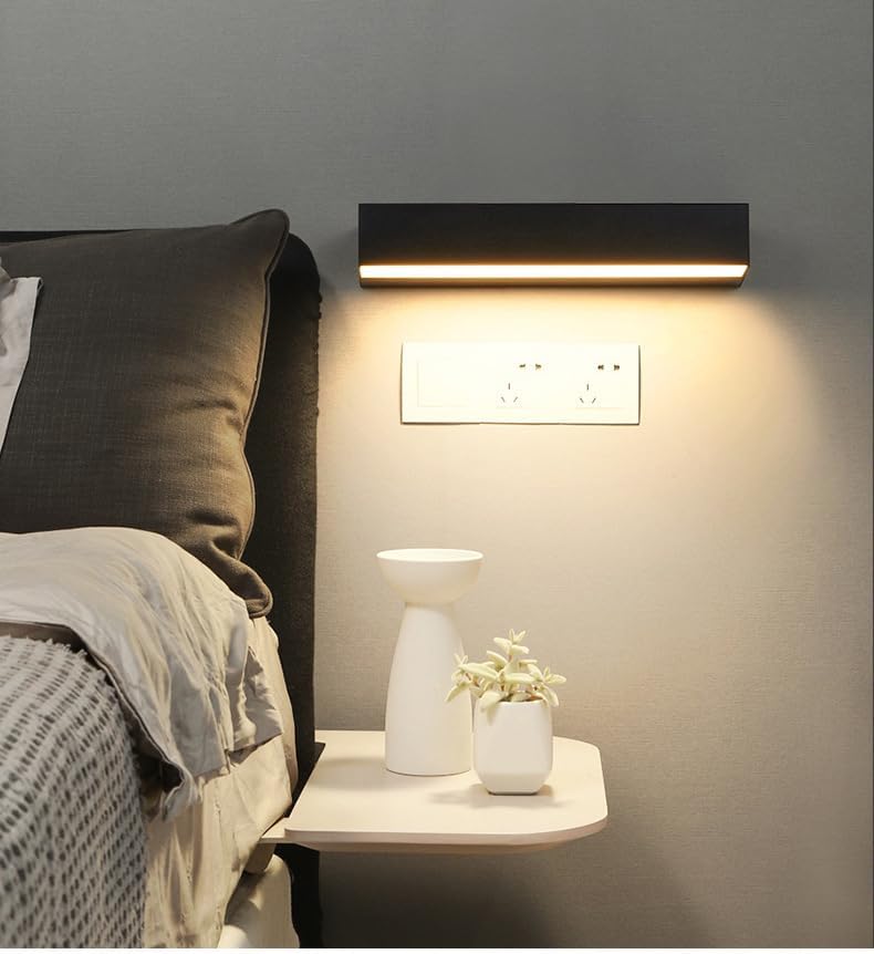 Wall Light - Black Metal Frame, Warm Light