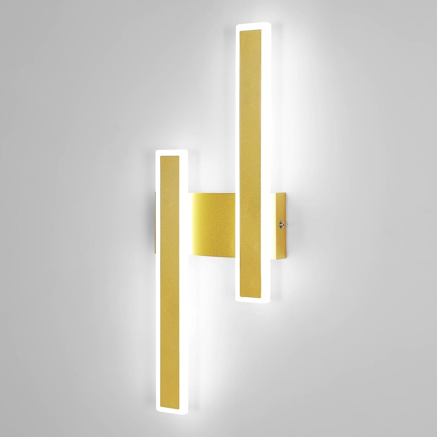 Wall Light - Gold Acrylic Frame, White Light
