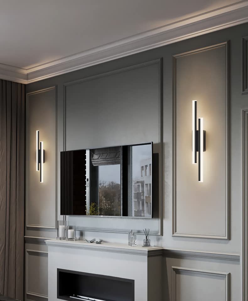 Wall Light - Black Acrylic Frame, Warm Light
