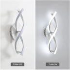 Wandleuchte – weißer Aluminiumrahmen, weißes Licht