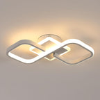 Ceiling Light - White Acrylic Frame, Warm Light