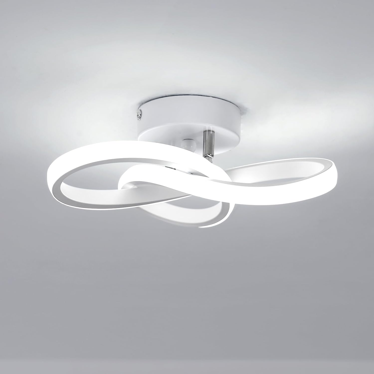 Ceiling Light - White Aluminium Frame, White Light
