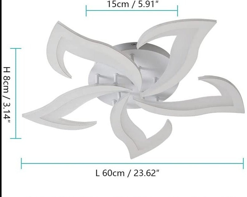 Ceiling Light - White Acrylic Frame, White Light