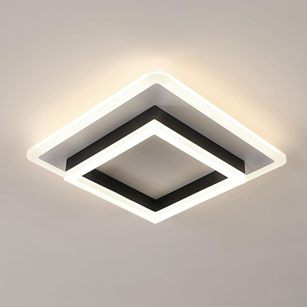 Ceiling Light - Black & White Acrylic Frame, Natural Light