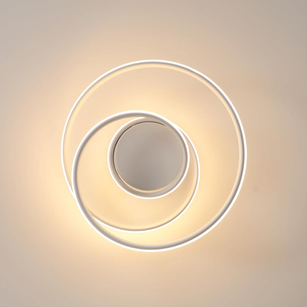 Ceiling Light - White Aluminium Frame, Warm Light