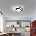 Ceiling Light - Black & White Aluminium Frame, White Light