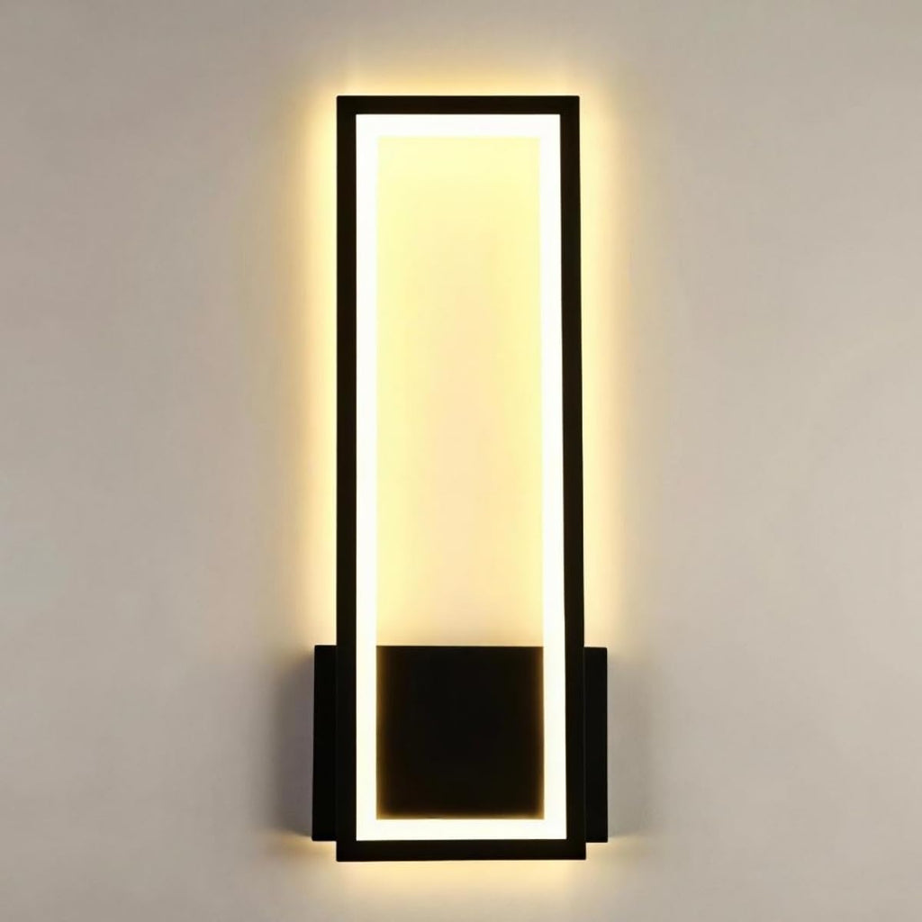 Wall Light - Black Acrylic Frame, Warm Light