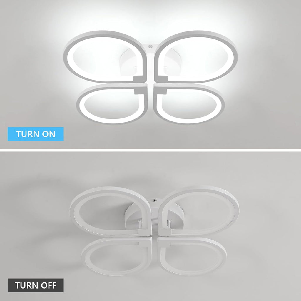 Ceiling Light - White Acrylic Frame, White Light