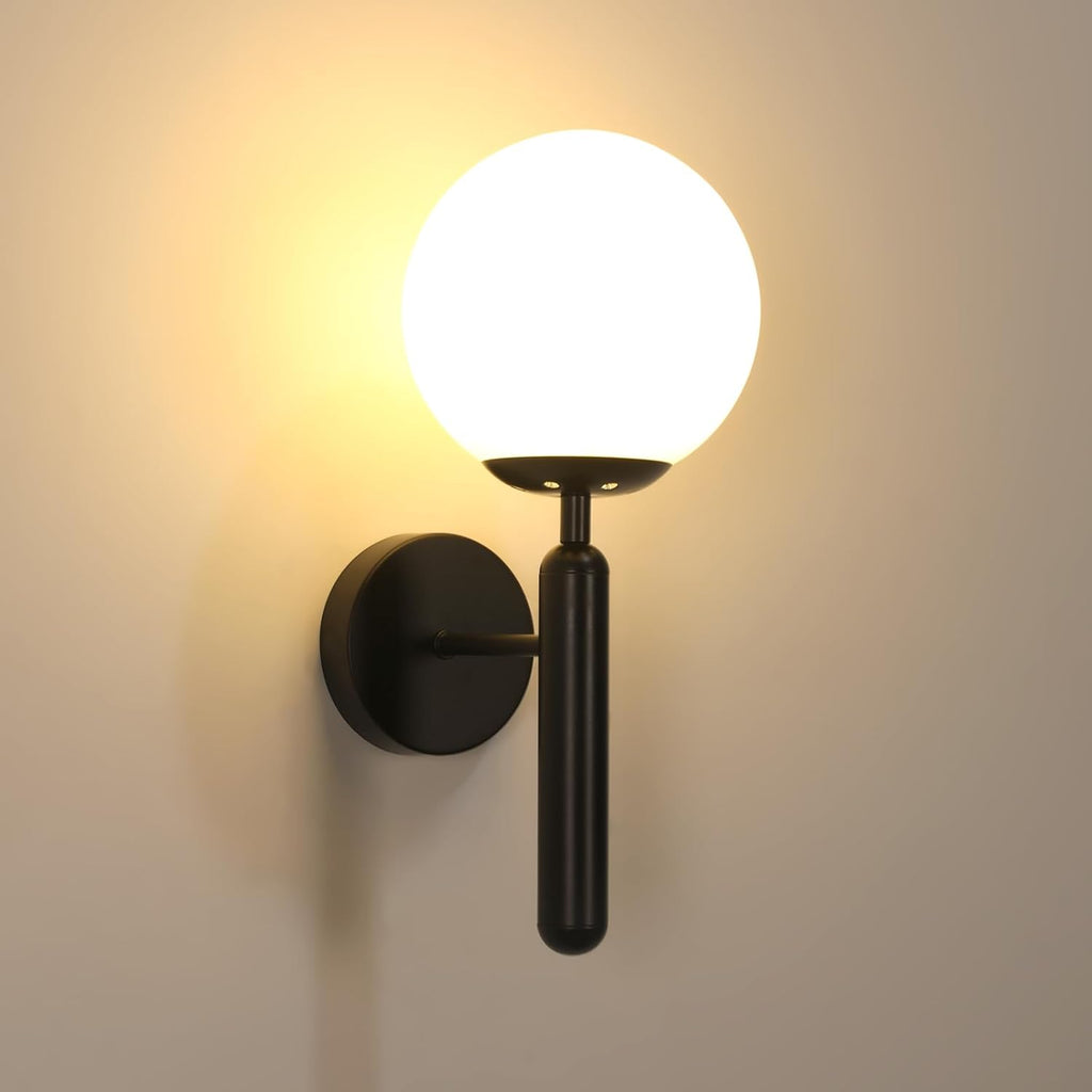 Lampada da parete - Struttura in vetro nero