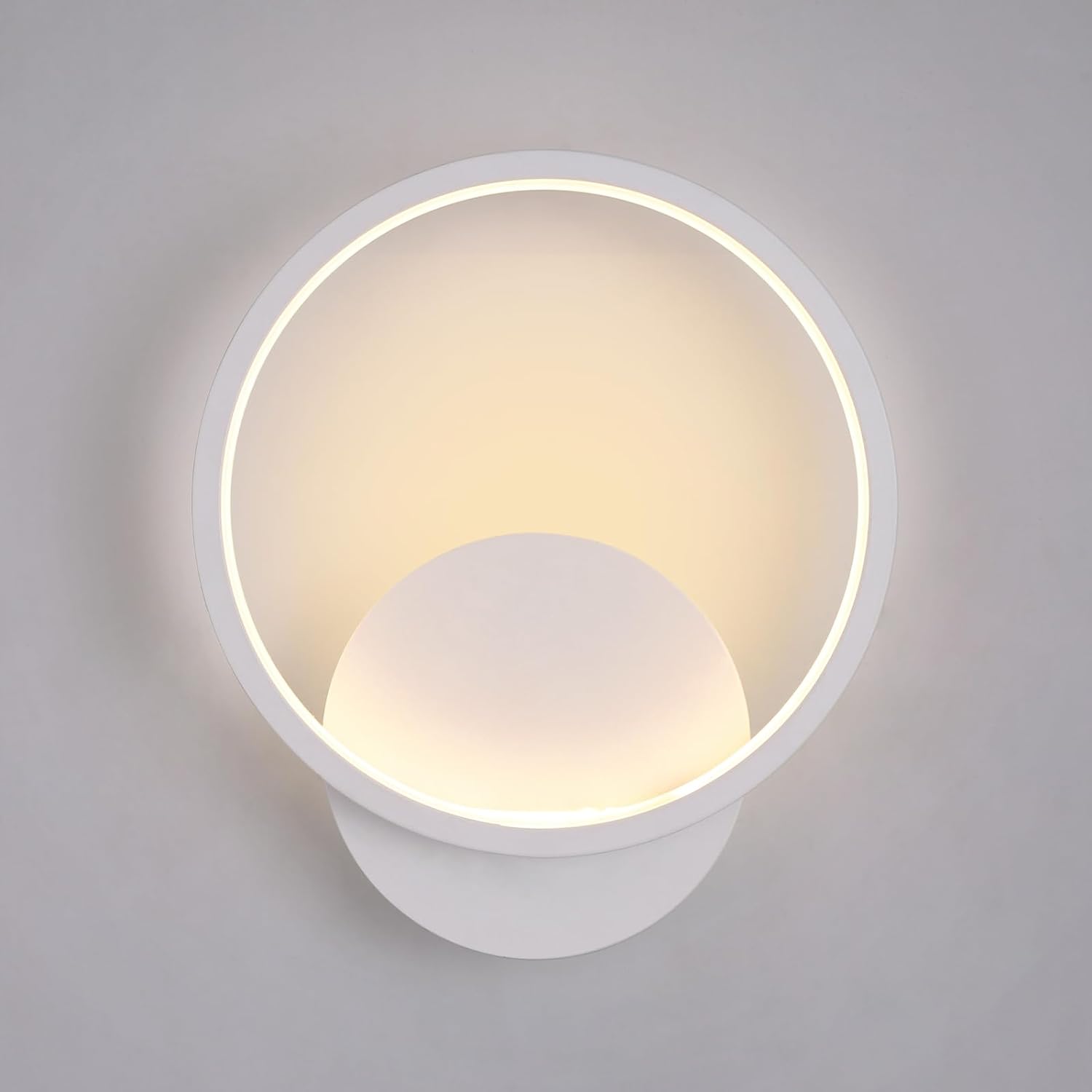 Wandleuchte – Weißer Aluminiumrahmen, warmes Licht