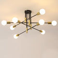 Ceiling Light - Black & Gold Metal Frame