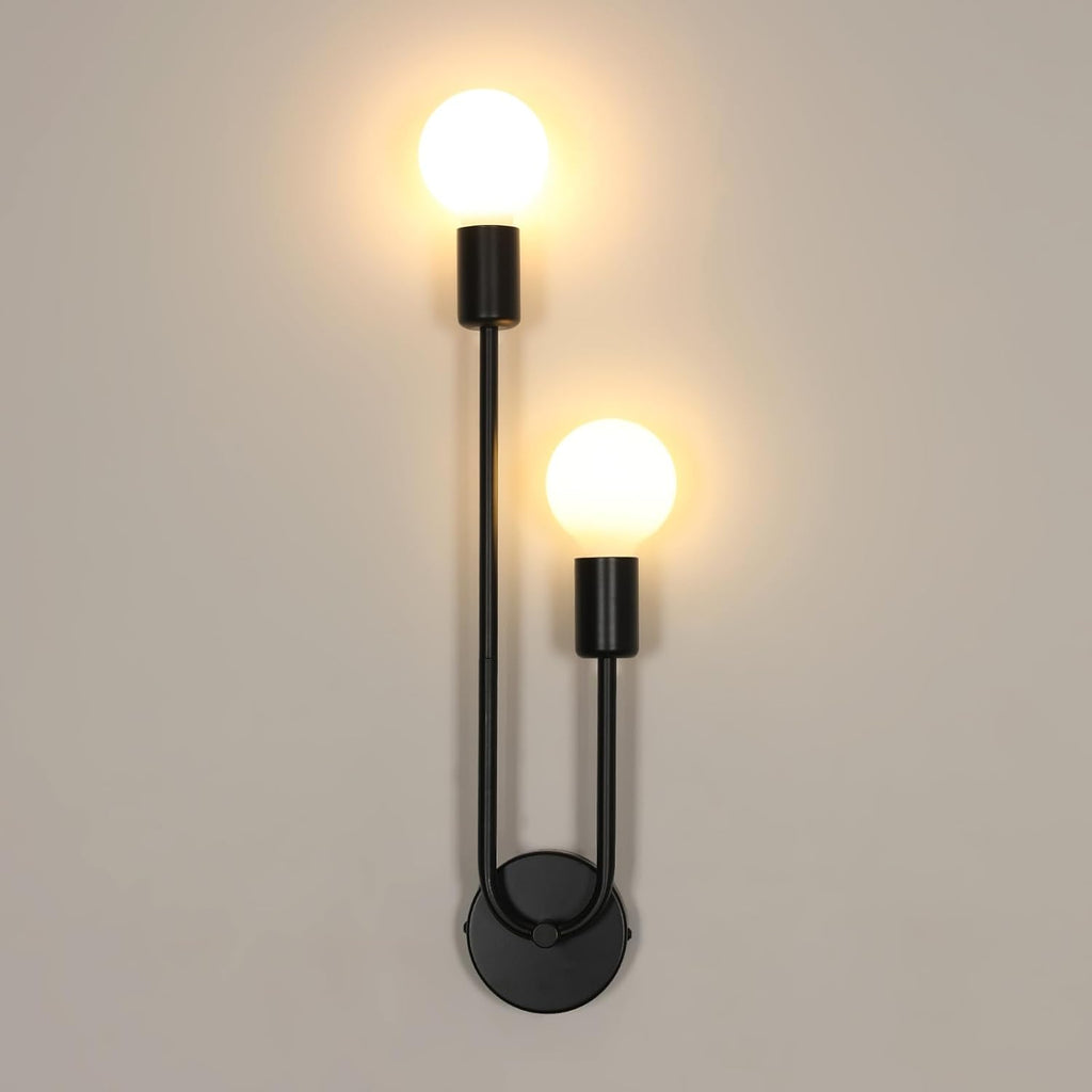 Wall Light - Black Metal Frame