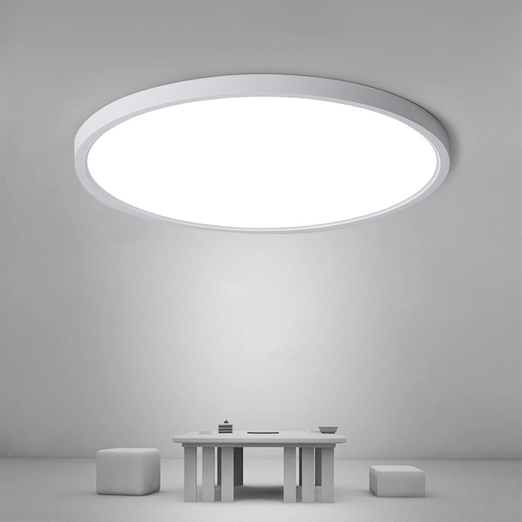 Plafoniera - Telaio in plastica bianca, Luce bianca