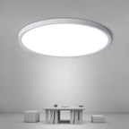 Plafoniera - Telaio in plastica bianca, Luce bianca
