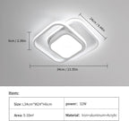 Ceiling Light - White Aluminium Frame, White Light