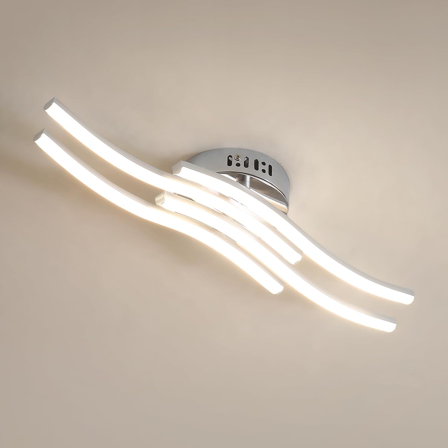 Ceiling Light - Black Aluminium Frame, White Light