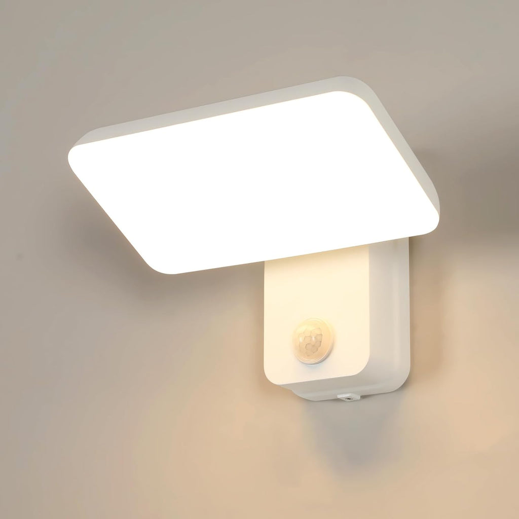 Wandleuchte – Weißer Aluminiumrahmen, warmes Licht