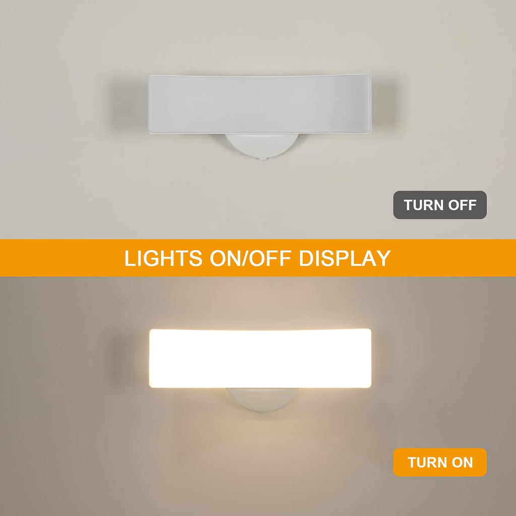 Wall Light - White Aluminium Frame, Warm Light