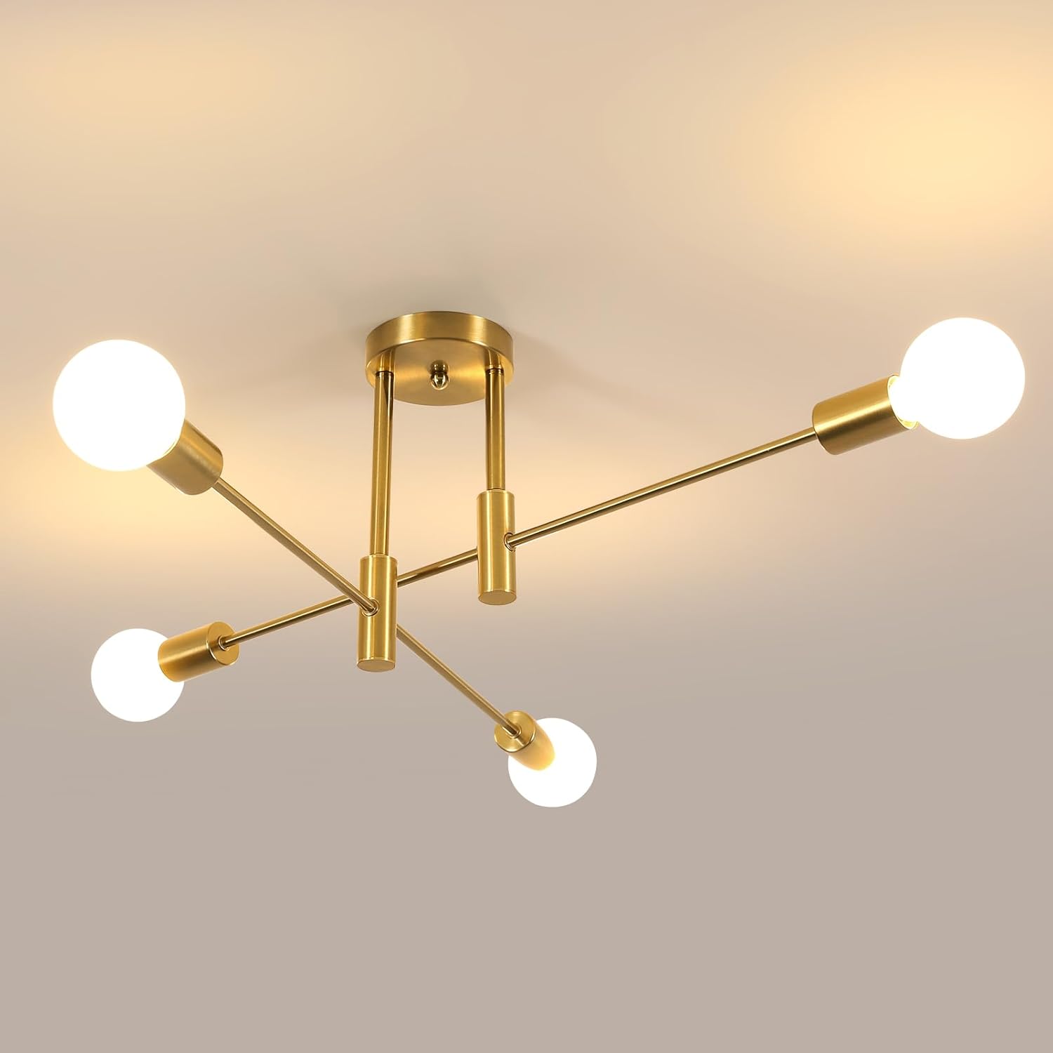 Ceiling Light - Gold Metal Frame