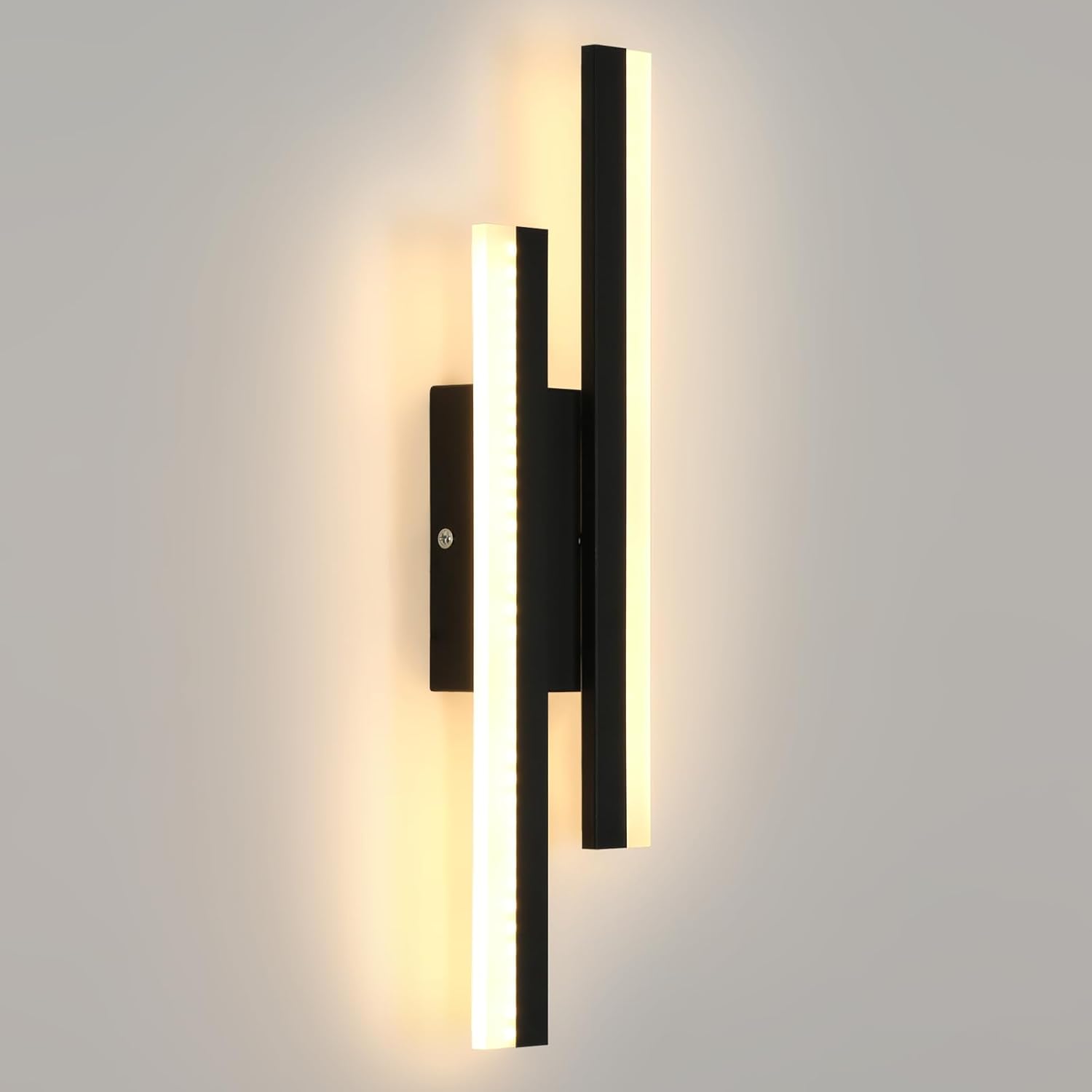 Wall Light - Black Acrylic Frame, Warm Light