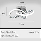 Ceiling Light - Chrome Aluminium Frame, White Light