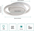 Ceiling Light - White Aluminium Frame, White Light