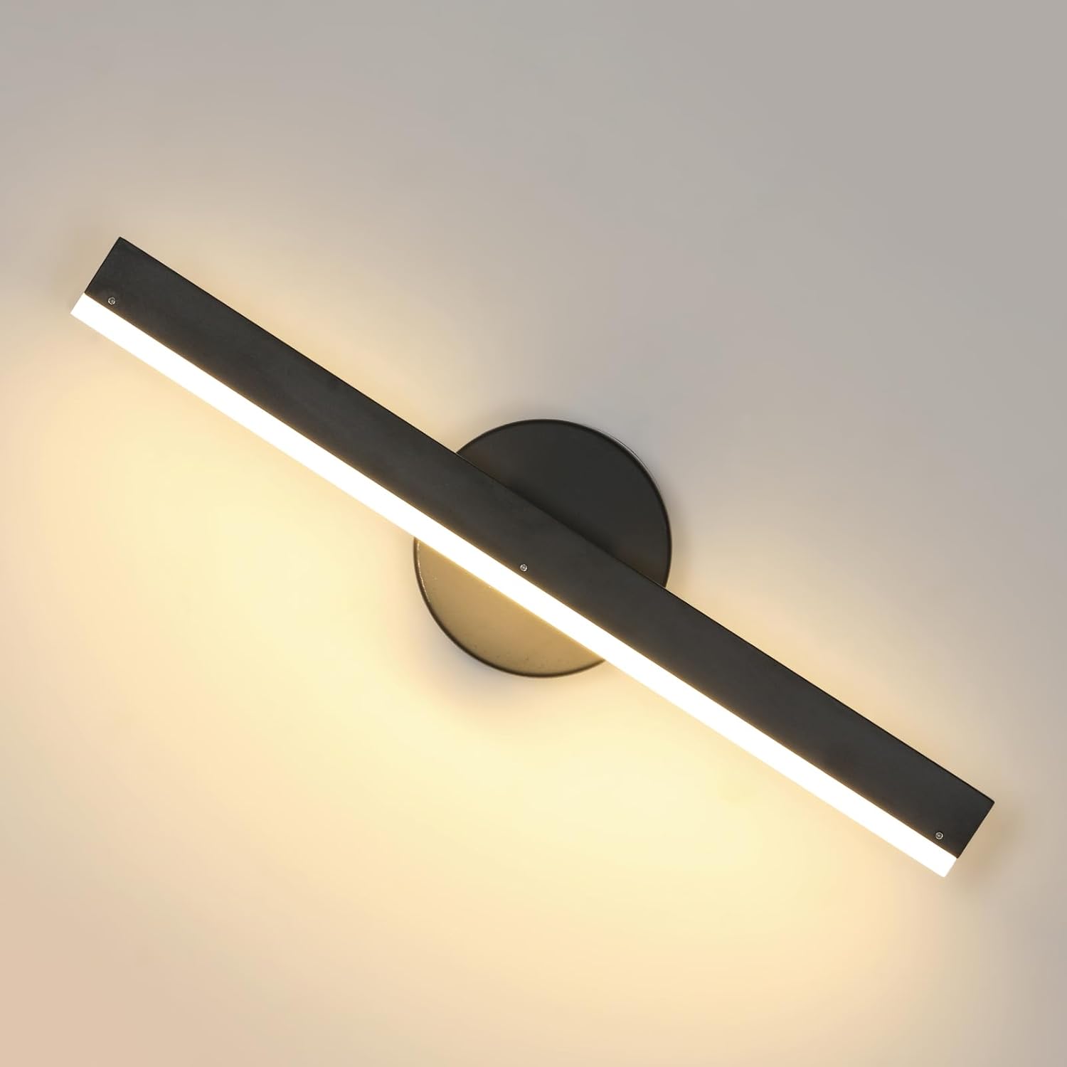 Wall Light - Black Acrylic Frame, Warm Light