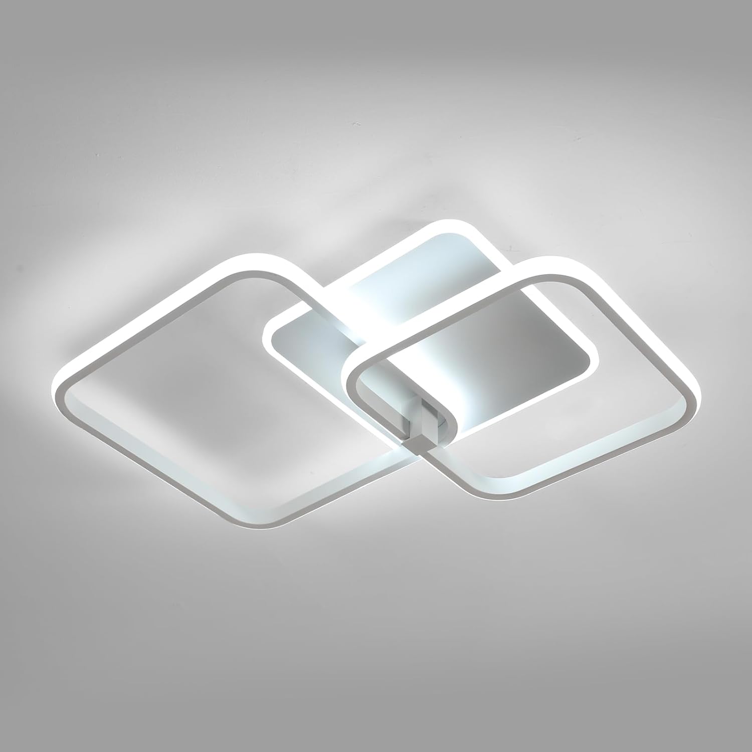 Ceiling Light - White Acrylic Frame, White Light