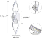 Wandleuchte – weißer Aluminiumrahmen, weißes Licht