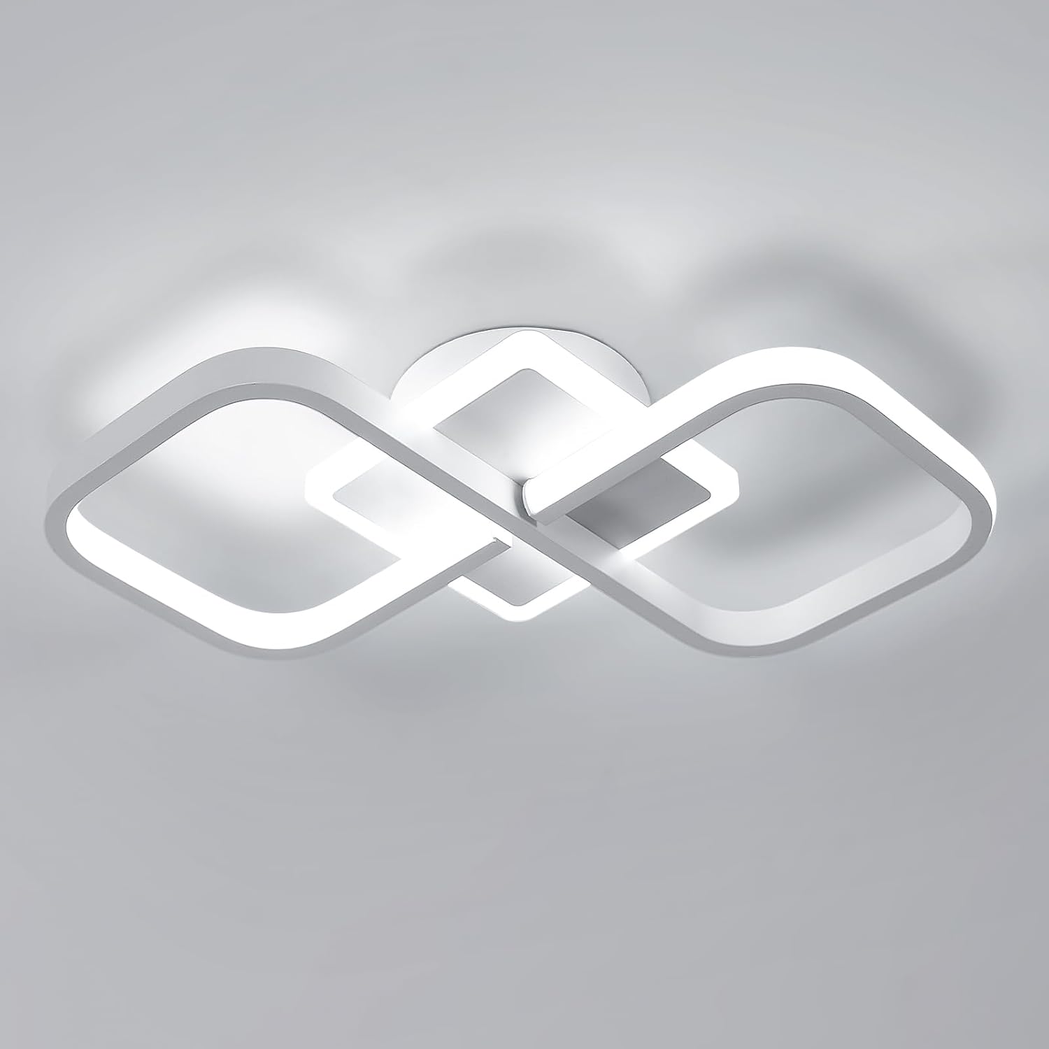 Ceiling Light - White Acrylic Frame, White Light