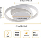 Ceiling Light - White Aluminium Frame, Warm Light