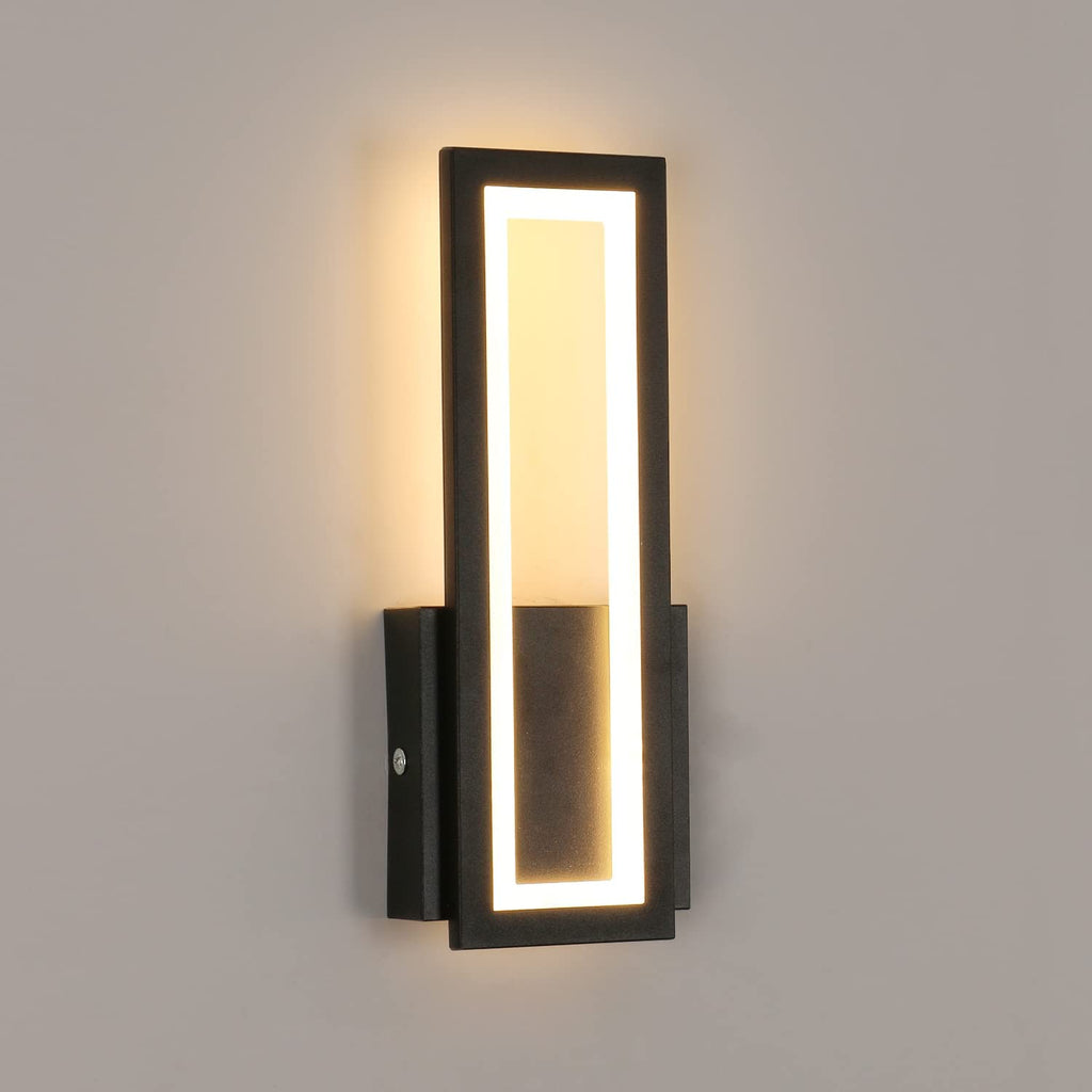 Lampada da Parete - Cornice in Acrilico Nero, Luce Calda