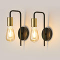 Wall Light - Black & Gold Metal Frame