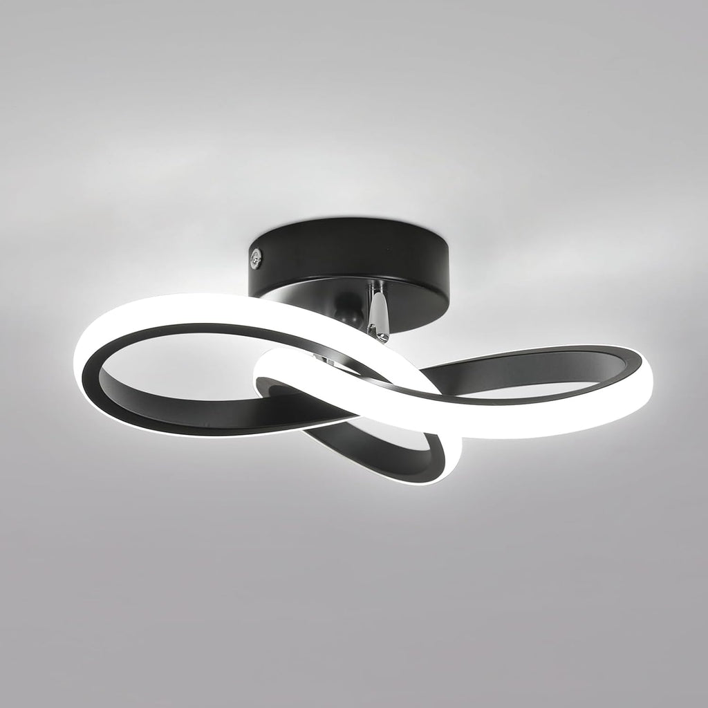 Ceiling Light - Black Aluminium Frame, White Light