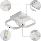 Ceiling Light - White Aluminium Frame, White Light