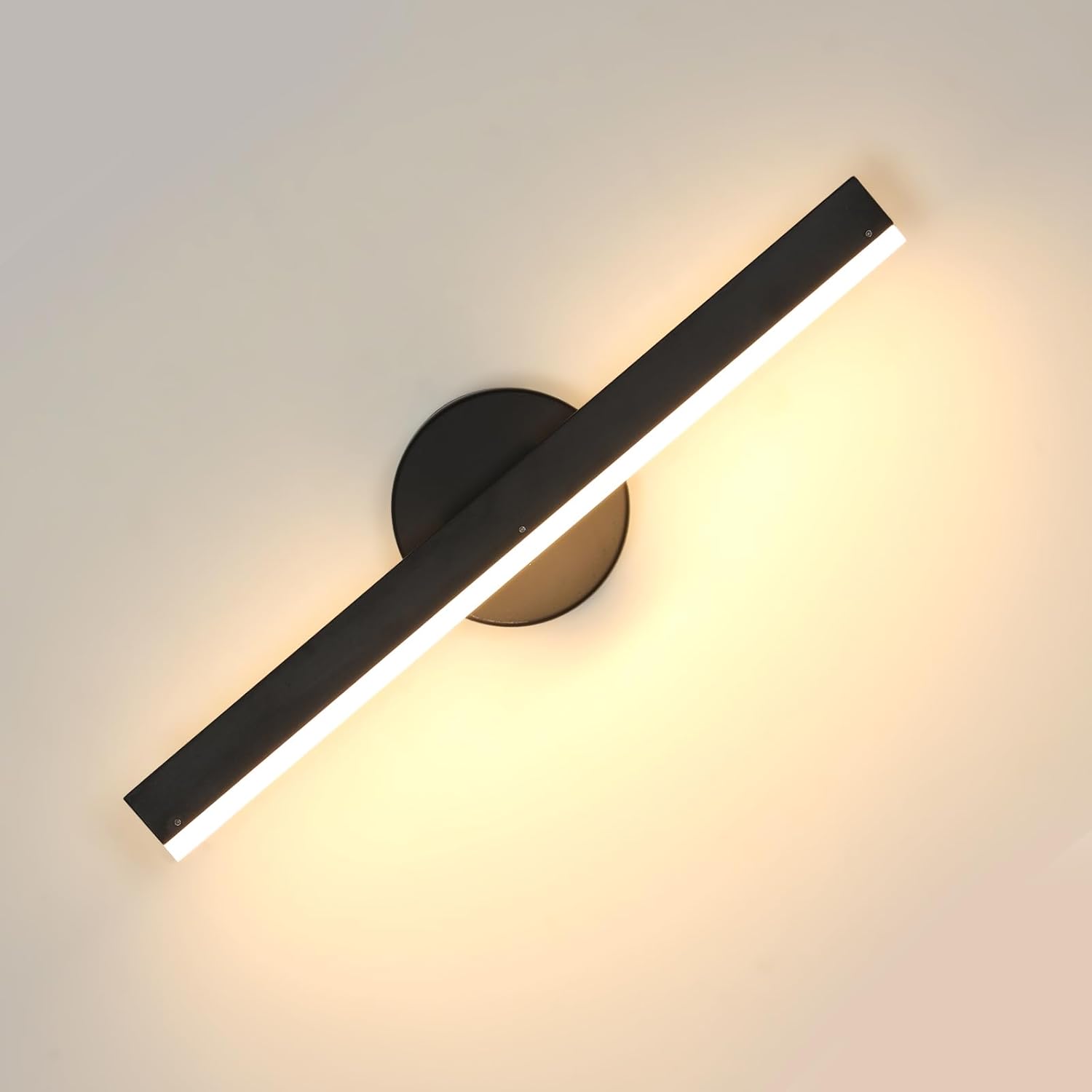 Wall Light - Black Acrylic Frame, Warm Light