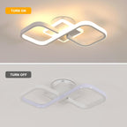 Ceiling Light - White Acrylic Frame, Warm Light