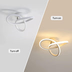 Ceiling Light - White Aluminium Frame, Warm Light