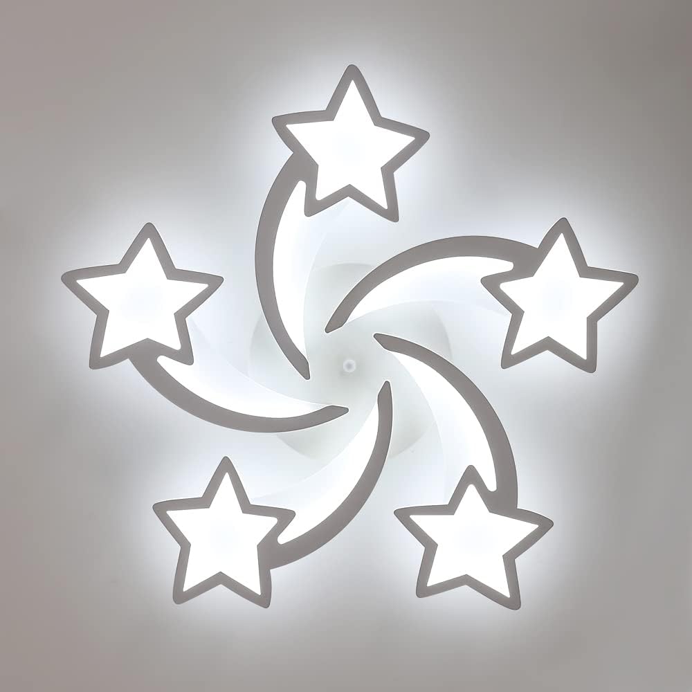 Deckenleuchte - Rahmen aus weißem Acryl, weißes Licht