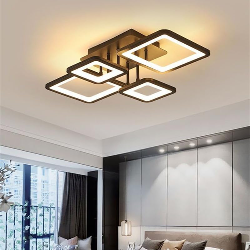 Ceiling Light - Black Acrylic Frame, Tunable and Dimmable