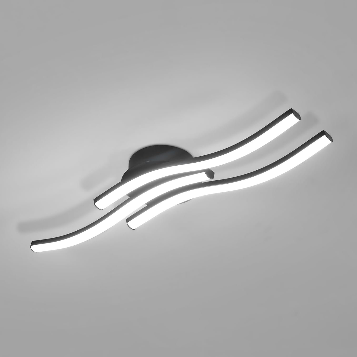 Ceiling Light - Black Aluminium Frame, White Light