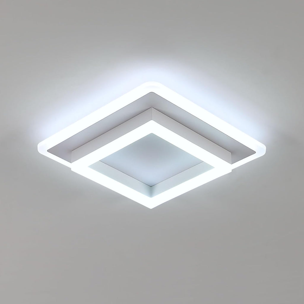 Ceiling Light - White Acrylic Frame, White Light